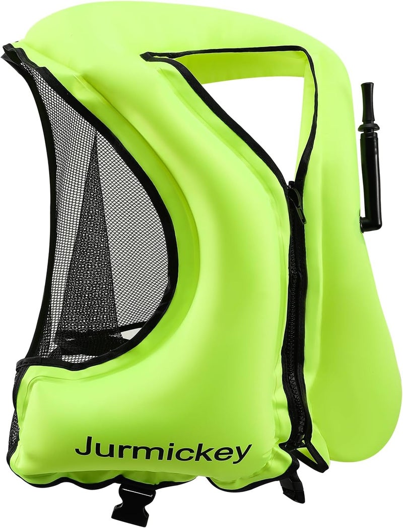 Jurmickey Snorkel Vest for Adults, Inflatable Snorkeling Vest for Men & Women, Portable Swim Jacket & Buoyancy Vest for Snorkeling, Swimming, Kayaking, Boating - Image 2